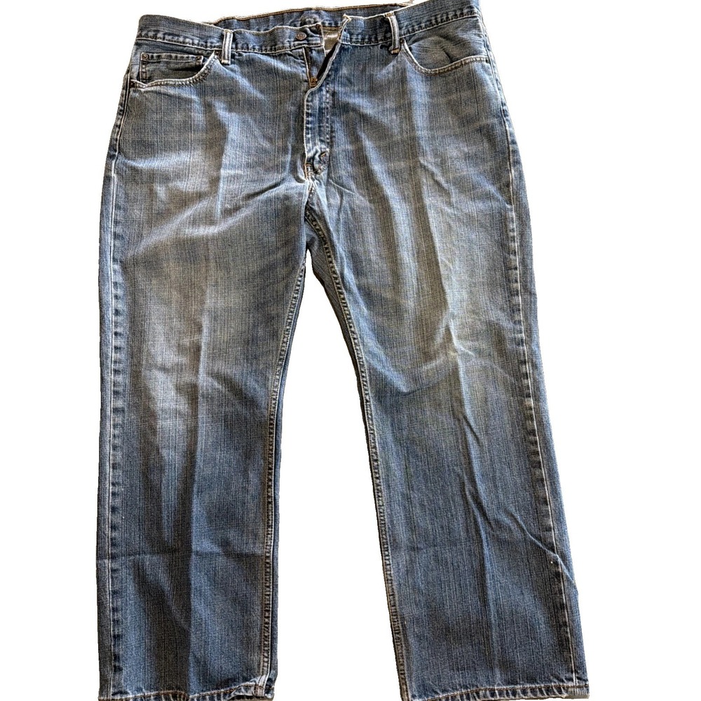 Mens 42"x28.5" Jeans, Levi's 559, Blue, Relaxed Straight Leg Medium Wash Denim